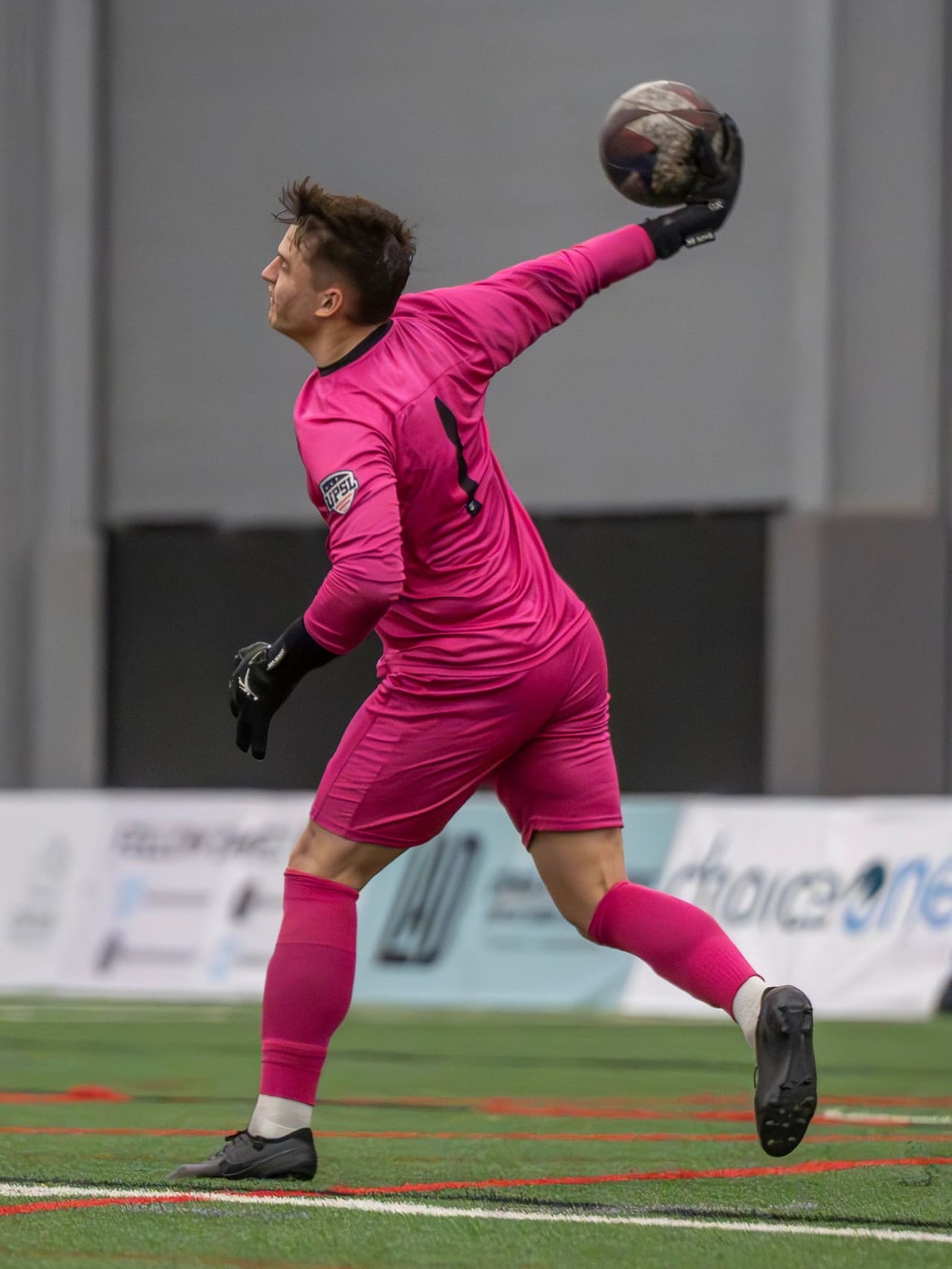 Detroit Metro FC player in match action