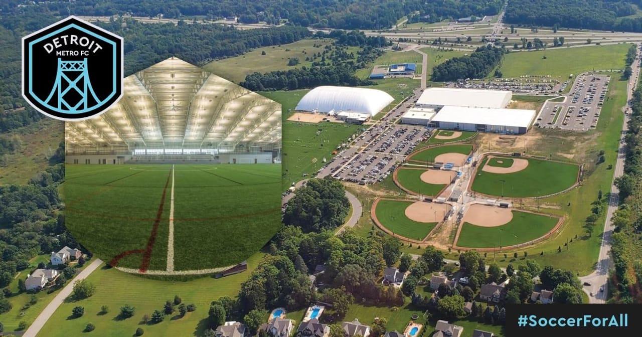 Aerial view of Legacy Center Sports Complex